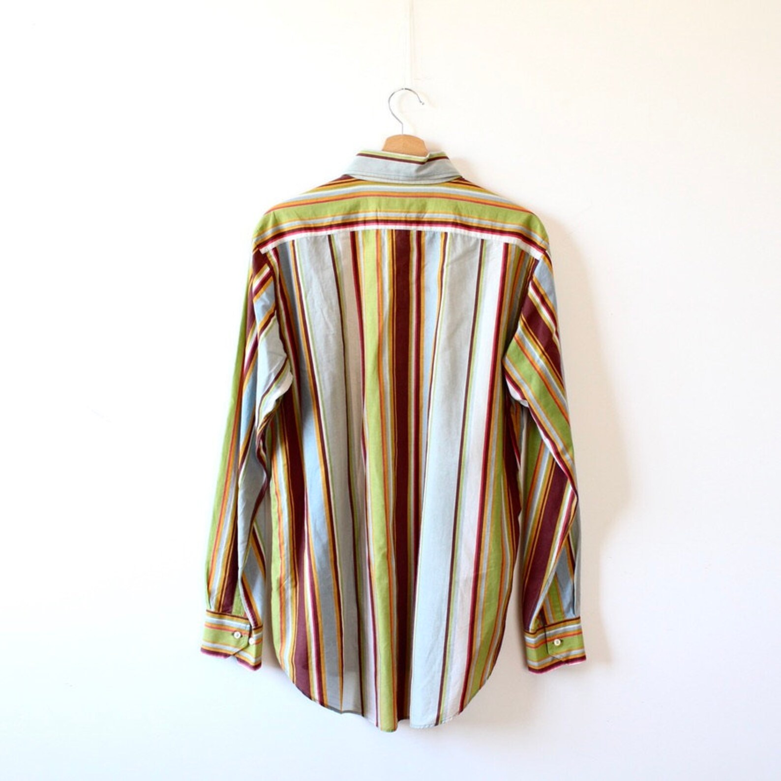 Men's Etro Green Striped Shirt Man Italian Vintage 90s | Etsy