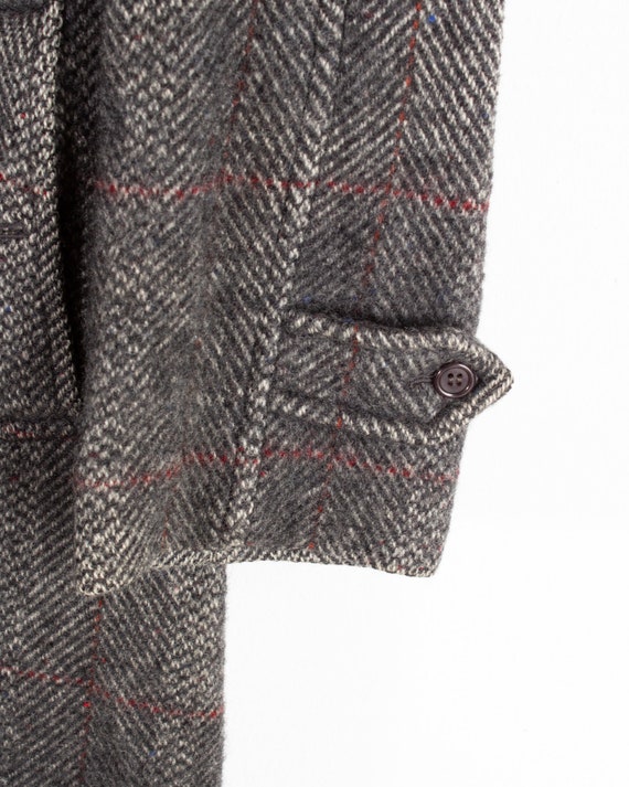 Men's Burberry Dark Gray Herringbone Checked Shet… - image 6