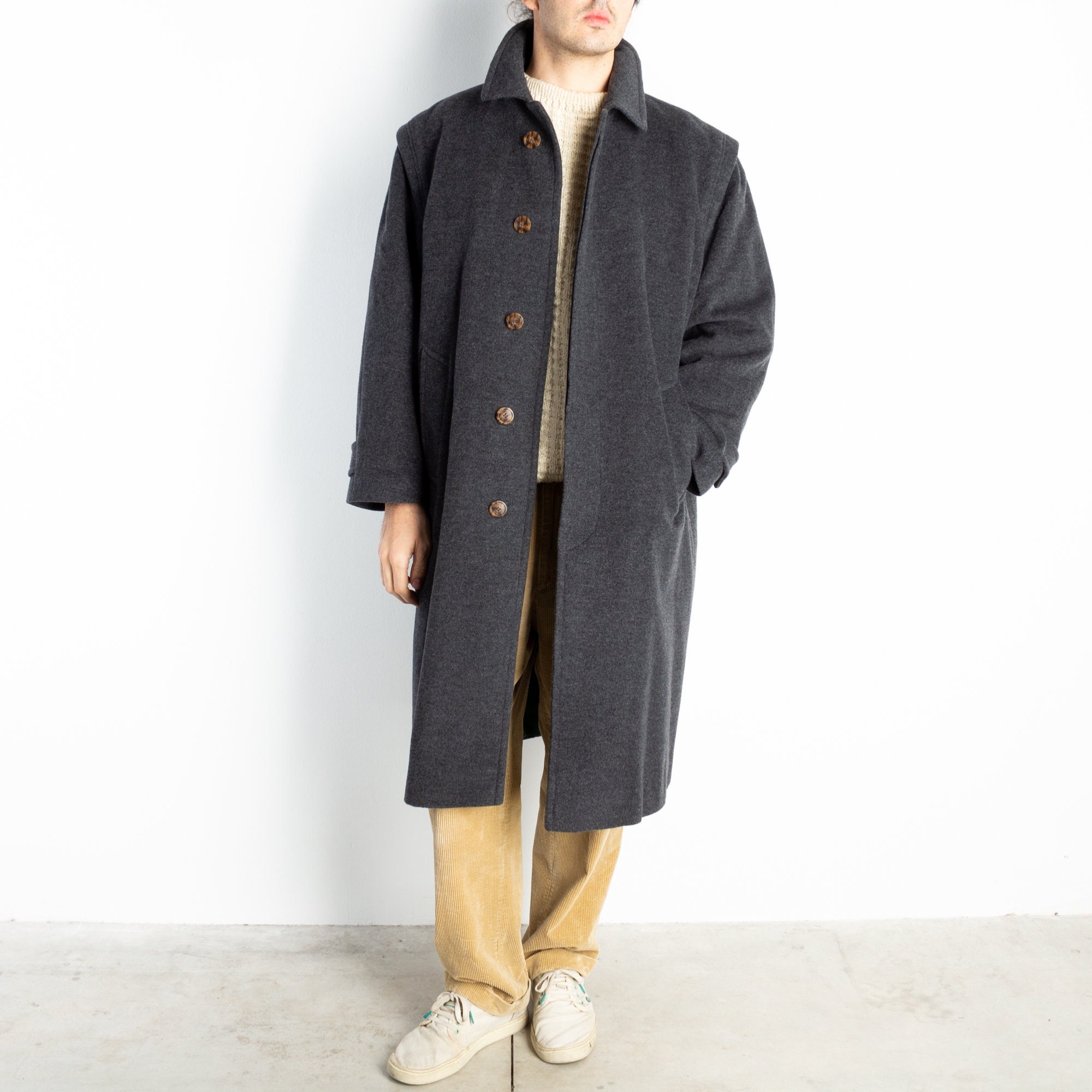 Men's Hugo Boss Grey Virgin Wool Coat 