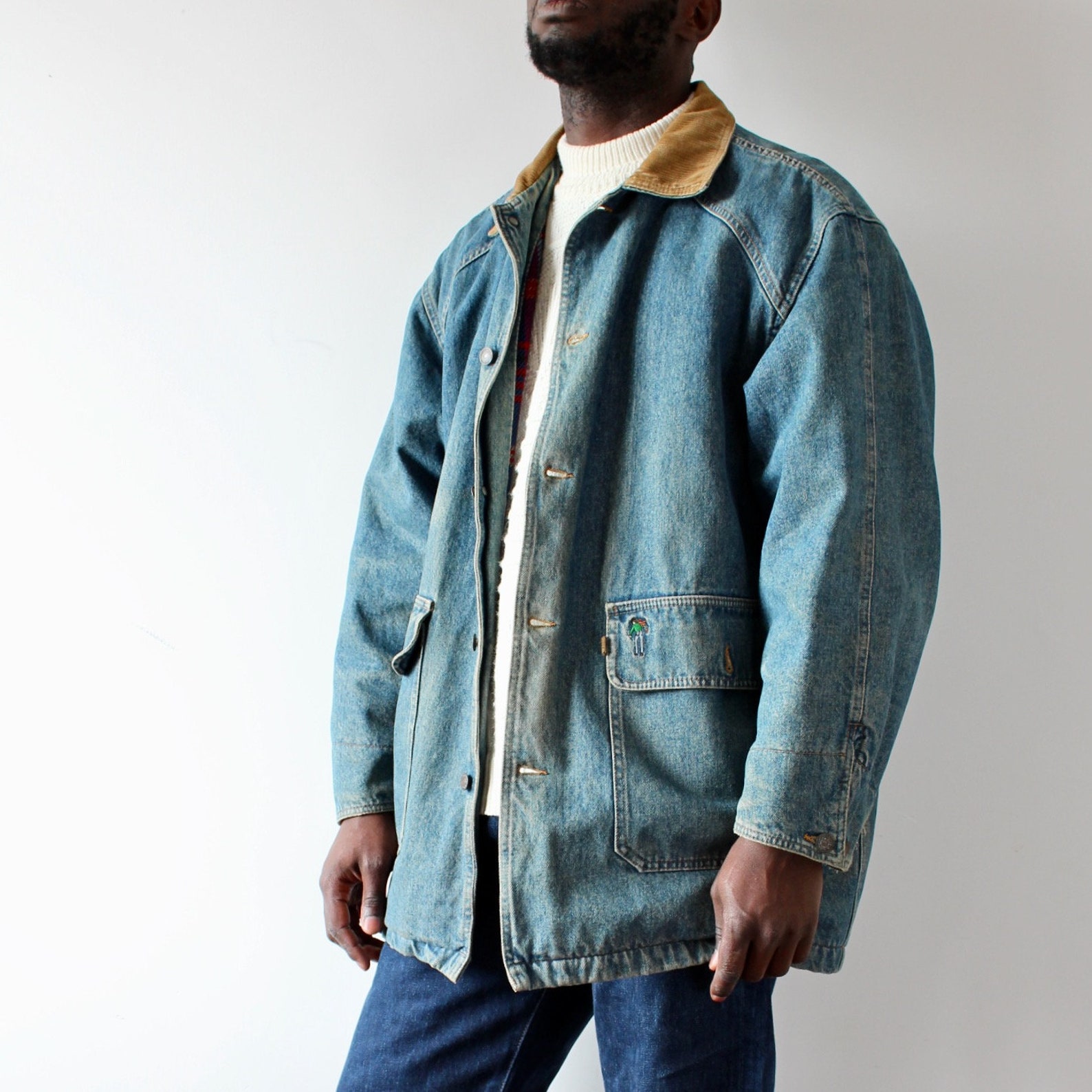 Men's Levi's Denim Wool Lined Coat | Etsy