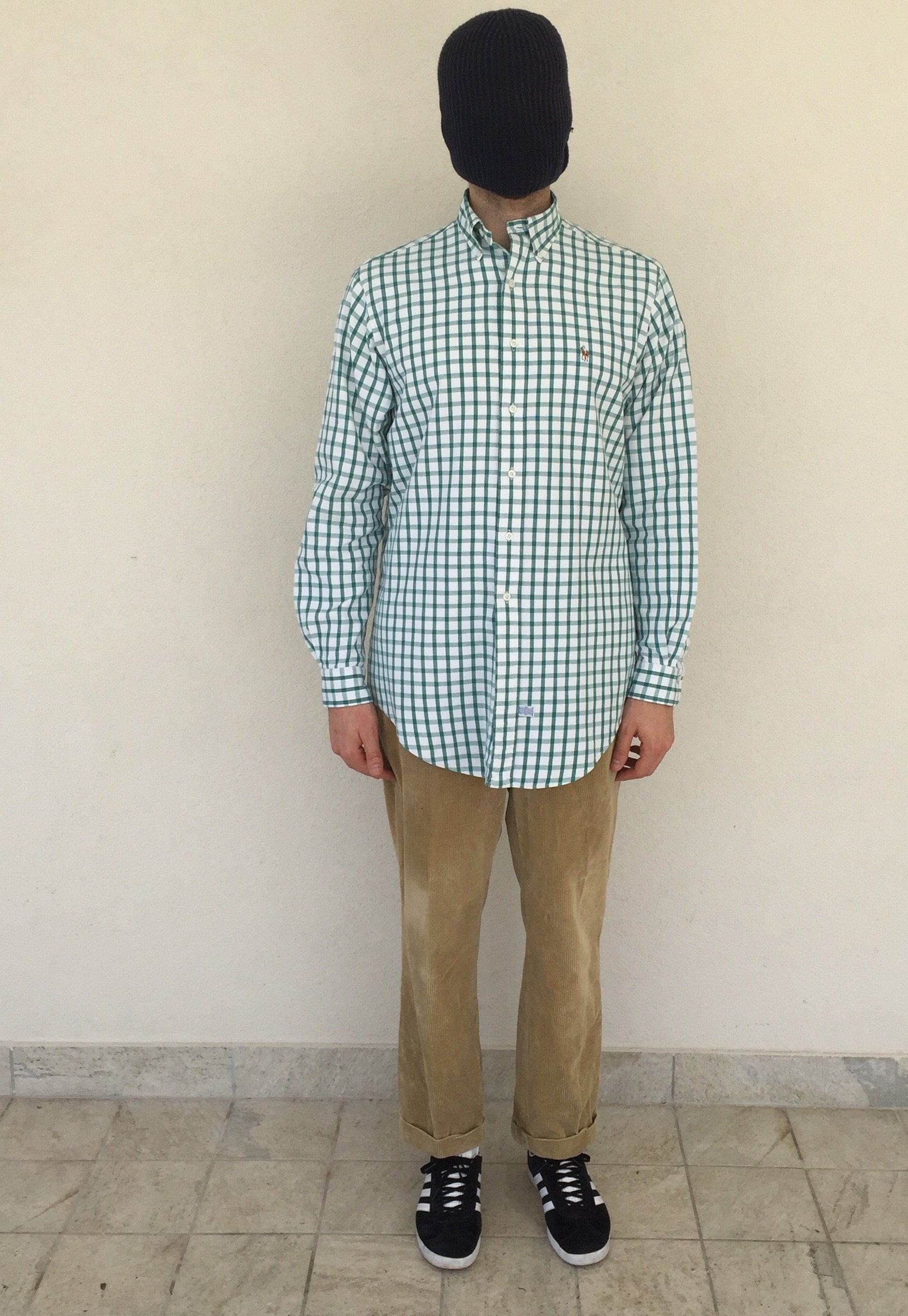 ralph lauren green check shirt