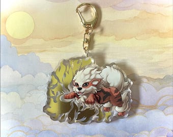 Arcanine Gold Foil Keychain