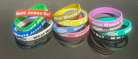 1/2/5PCS WWJD What Would Jesus Do Wristband Women Men Silicone Rubber  Bracelet | eBay