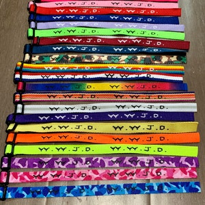 50 WWJD What Would Jesus Do Woven Bracelets Wristbands New Colors Bulk Lot Christian Religious Jewelry Genuine Quality Seller Prayer Bands zdjęcie 5