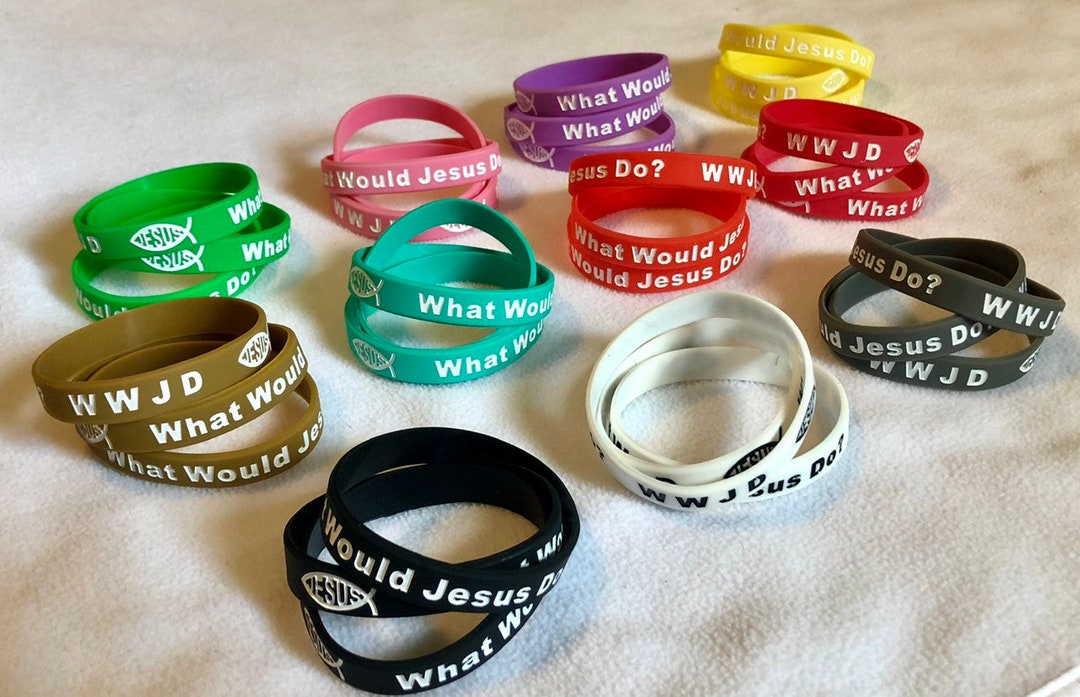 72 WWJD What Would Jesus Do Rubber Silicone Bracelets - Etsy