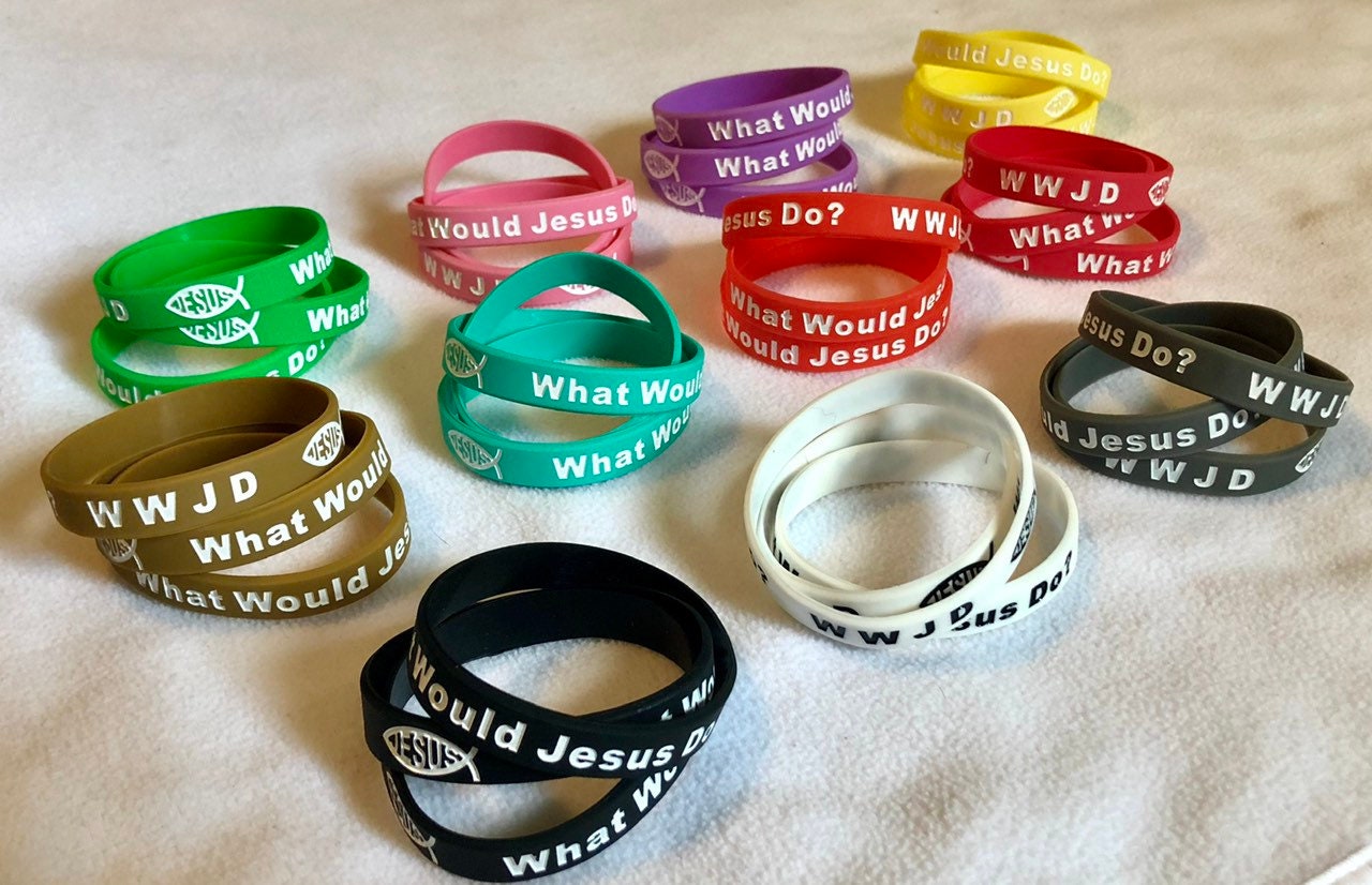 72 WWJD What Would Jesus Do Rubber Silicone Bracelets  Etsy