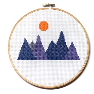 Mountain Cross Stitch - DIGITAL PATTERN