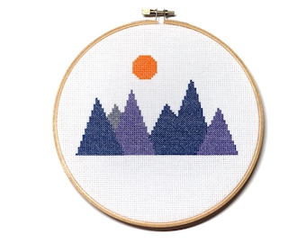 Mountain Cross Stitch - DIGITAL PATTERN