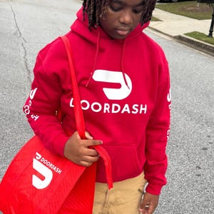Reflecterende hoodie | DoorDash-bezorger | Sweater met capuchon