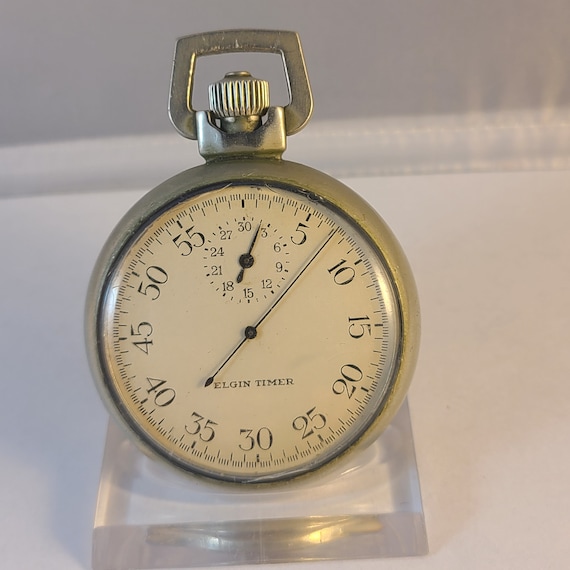 Antique very rare railroad pocket watch, Elgine T… - image 10