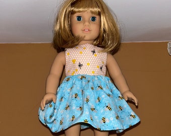 18 Zoll Puppenkleidung, 18 Zoll Puppenkleid, 18 Zoll Puppenkleid Sommer, Puppenkleidung, Puppenkleidung, Puppenkleider für 18 Zoll, Bienen Puppenkleid