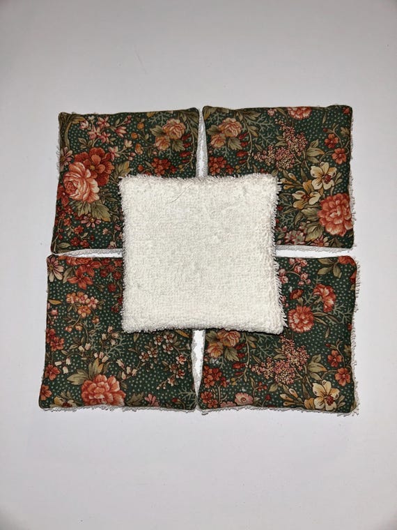 Reusable face pads, reusable face wipes, face pads, face wipes, makeup remover pads, makeup remover cloth, reusable makeup pads, floral pads