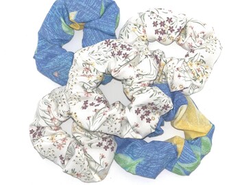 scrunchie, scrunchie floral, scrunchie hair accessory, hair accessory, ponytail holder, hair scrunchie, gift for her, hair tie, hair elastic