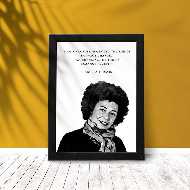 Feminist Poster Angela Davis Quote Classroom posters  Etsy
