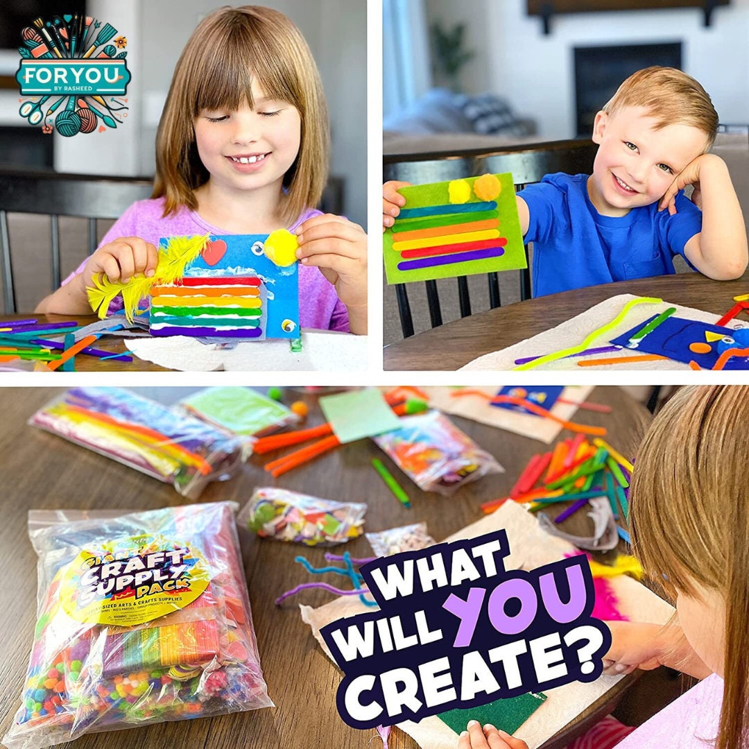 Kids Arts & Crafts Mega Set 1500 Supplies for Creative Fun Ideal