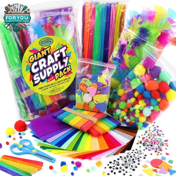 Kids Arts & Crafts Mega Set 1500 Supplies for Creative Fun Ideal for Ages  4-8 