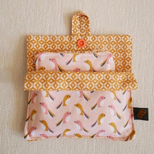 Set of washable cotton square wipes with cover / Gift idea