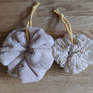 Bamboo sponge shower flower or organic cotton net