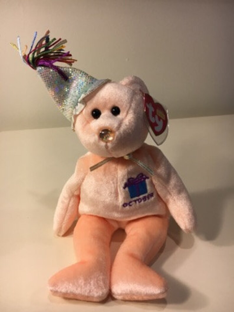 RETIRED MINT TY BEANIE BIRTHDAY BEARS WITH HATS