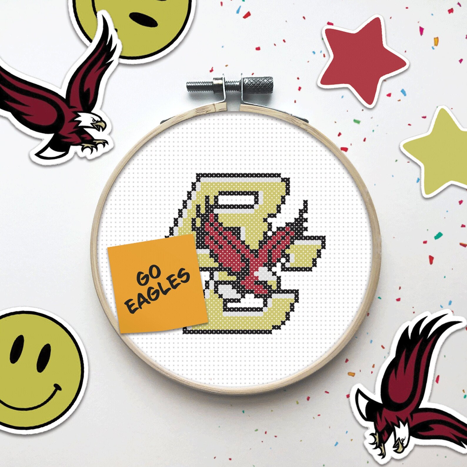 Boston College Cross Stitch Pattern Etsy