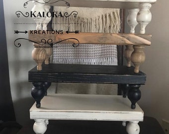 FREE SHIPPING Chunky Farmhouse Pedestal Riser Stand - Farmhouse Stand - Bed Tray - Wood Tray - Wood Stand - Bed Decor - Farmhouse Decor