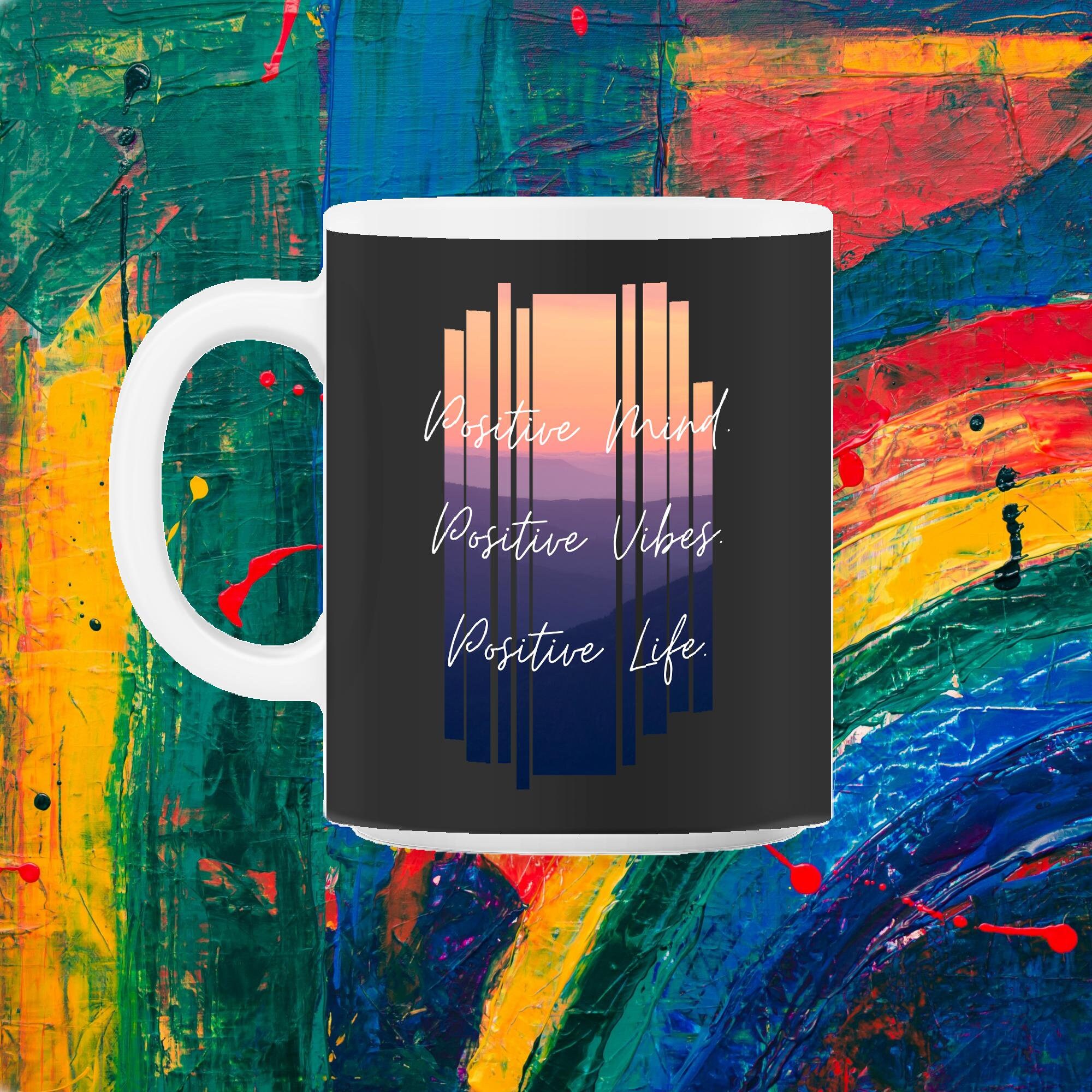 Esprit Positif. Vibrations Positives. Vie Positive. Cadeau Inspirant 11Oz Mug