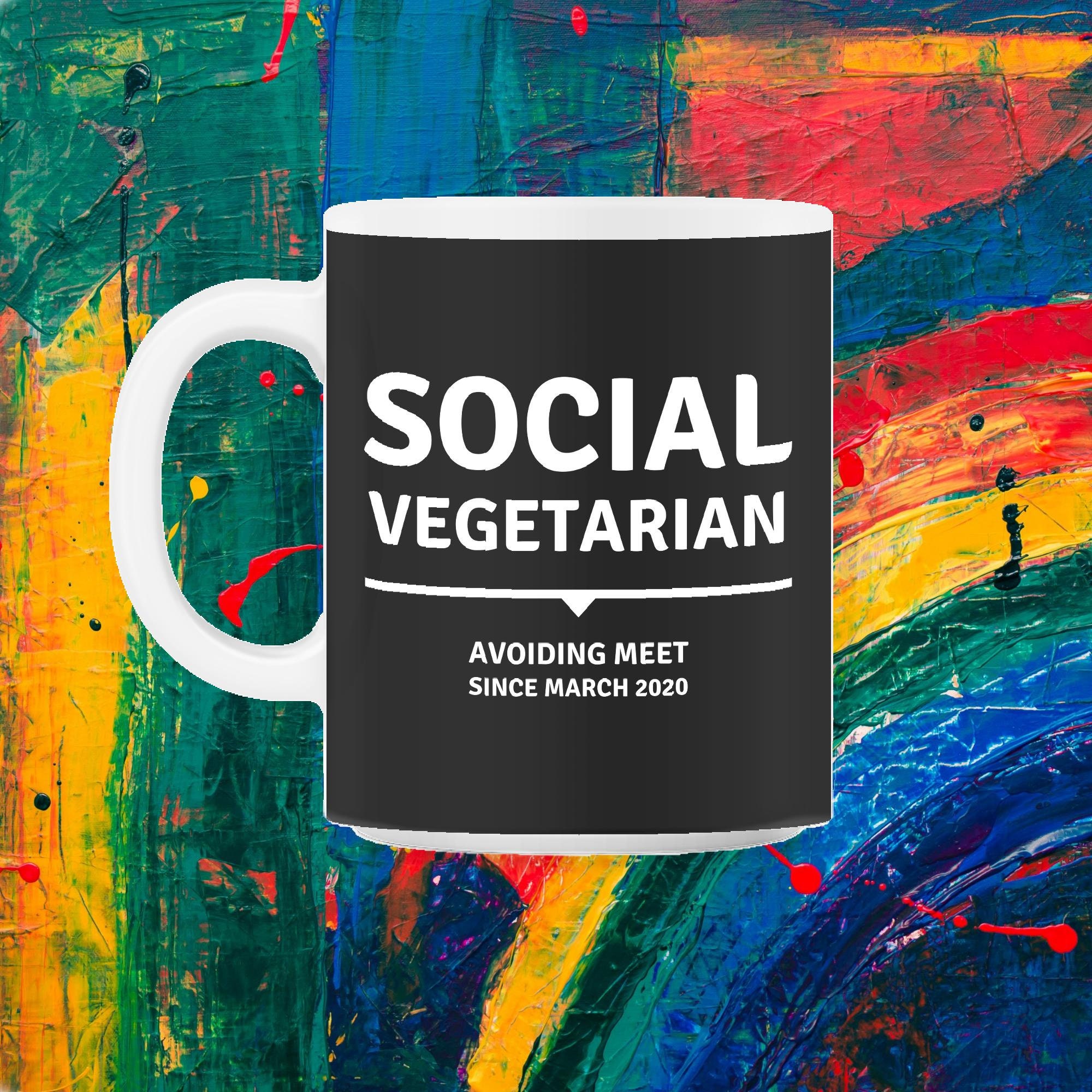 Végétarien Social - Évite La Tasse de 11 Oz