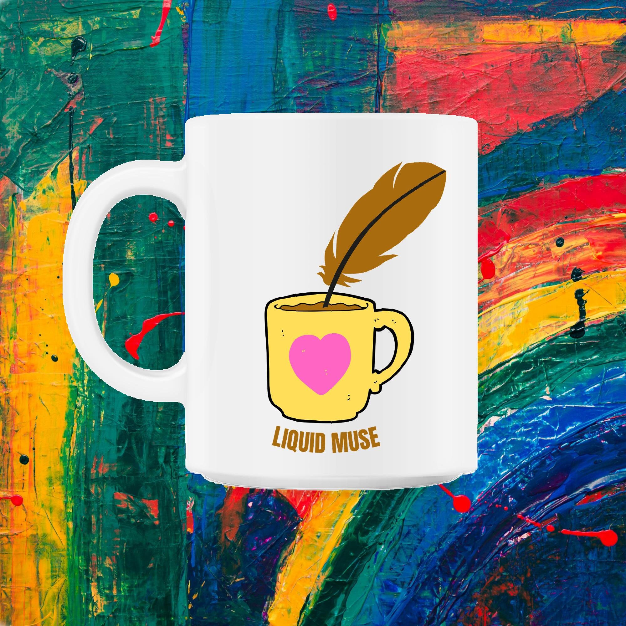 Liquid Muse Cadeau Parfait Pour Écrivains Quill Dans Une Tasse de Café 11Oz Mug