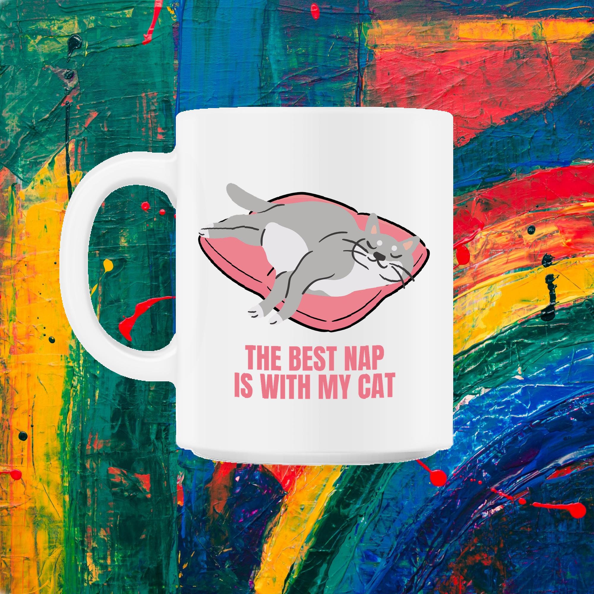 La Meilleure Sieste Est avec Mon Chat Fun Design Pour Les Amoureux Des Chats 11Oz Mug