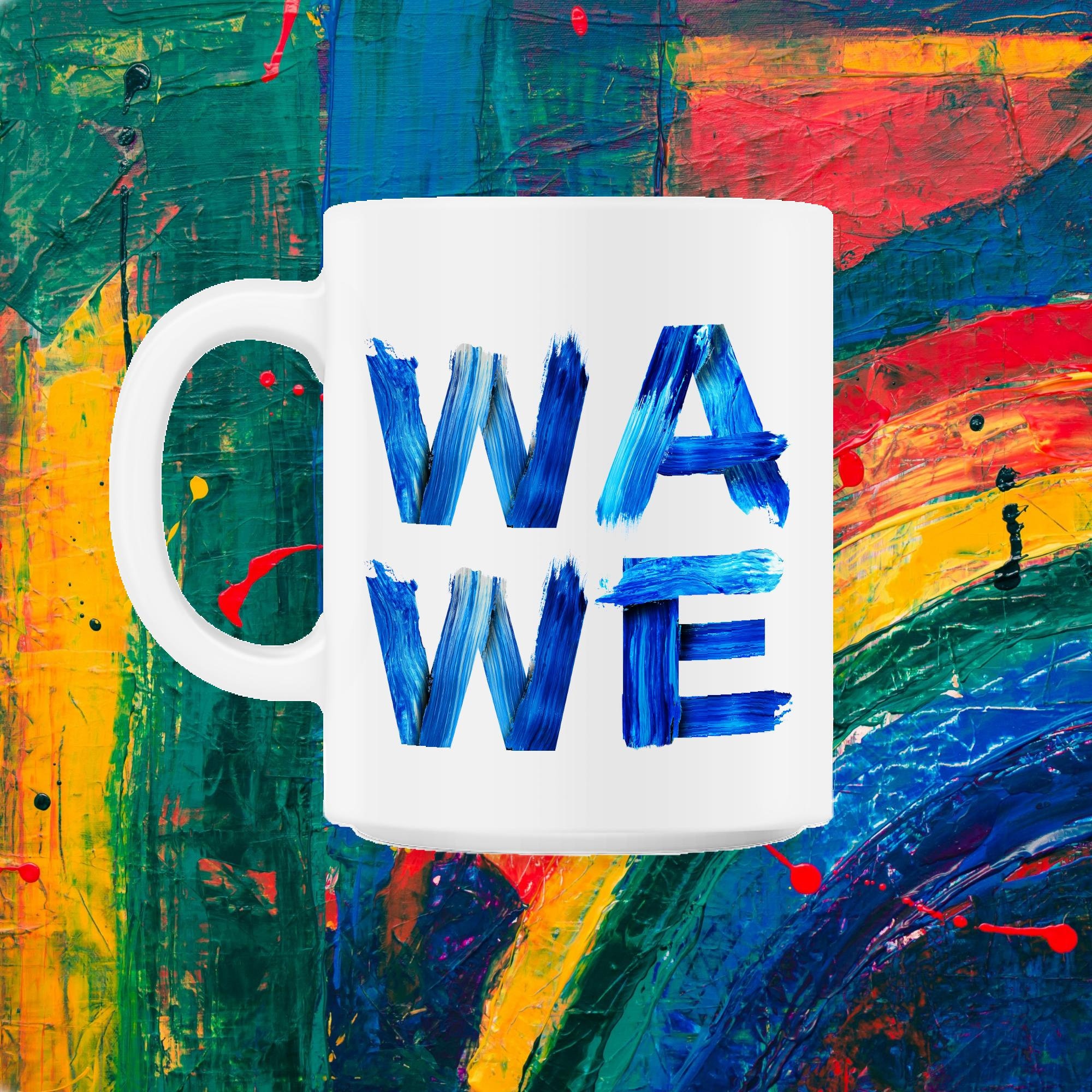 Wave Nautical Water Letters Surfers Cadeau Pour Les Plongeurs Amoureux de La Mer L'océan 11Oz Mug