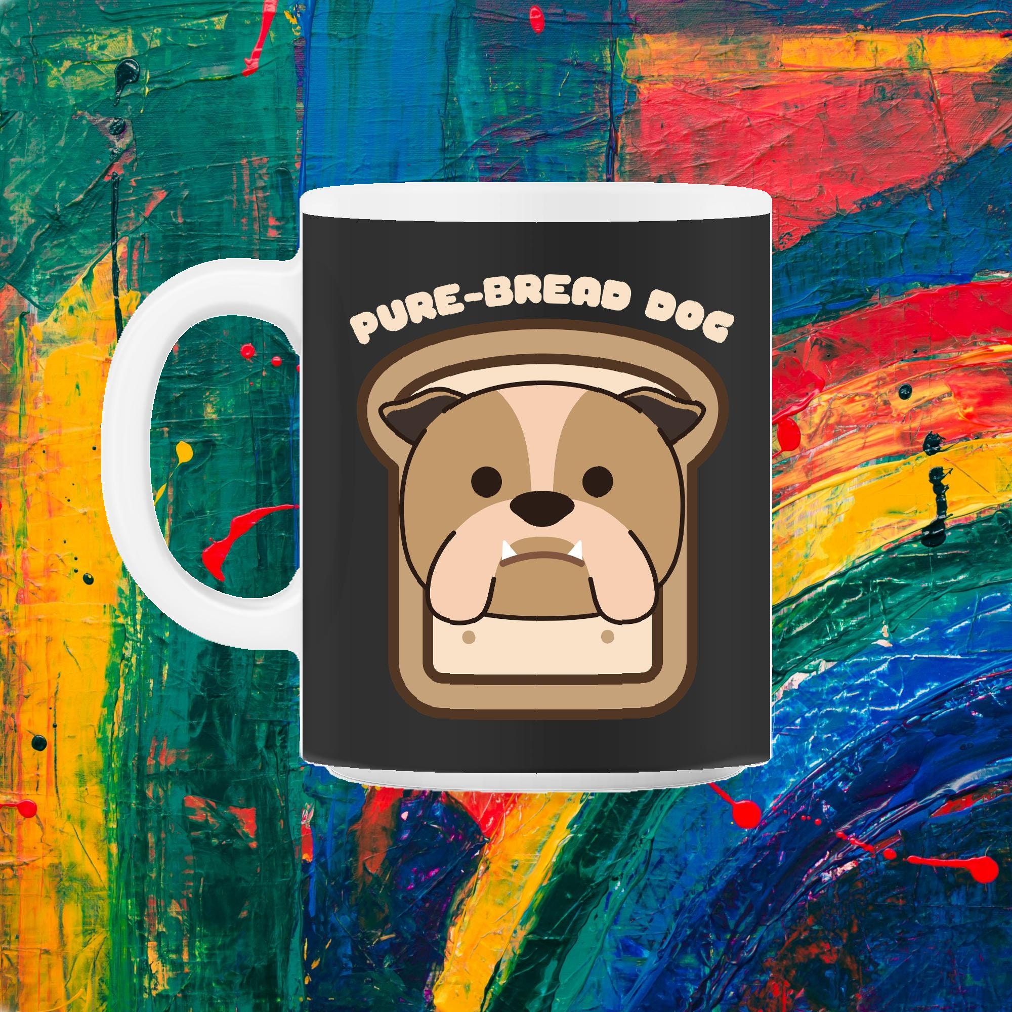 Pure-Bread Purebred Dog Pun Drôle de Chien Propriétaire et Amoureux Des Chiens Cadeau Bulldog 11Oz M