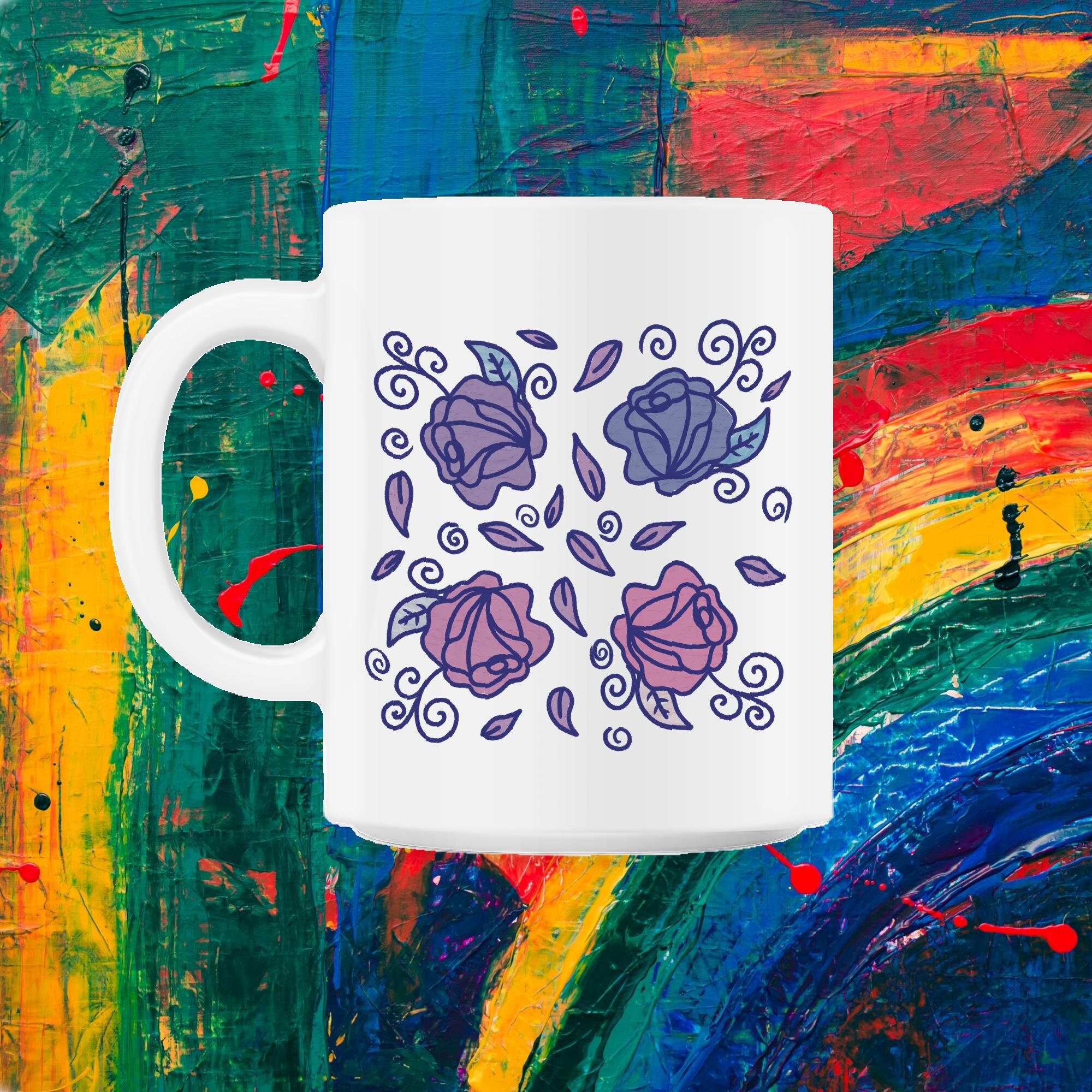 Roses en Vitrail 11Oz Mug