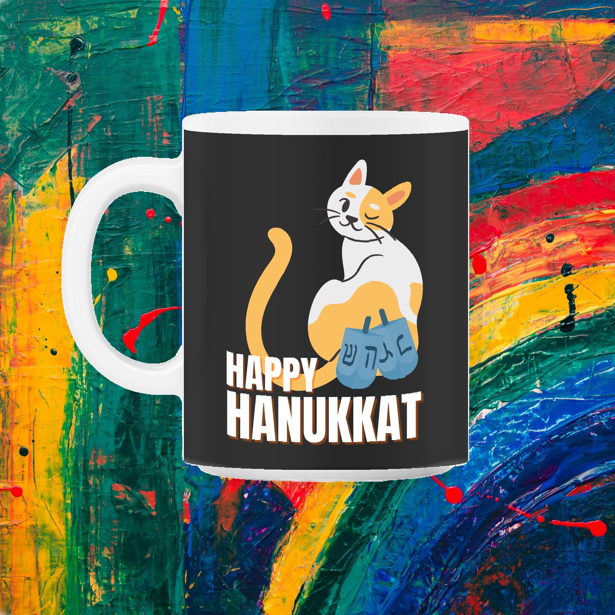 Hanoukka Chat Joyeux Hanoukkat 11Oz Mug