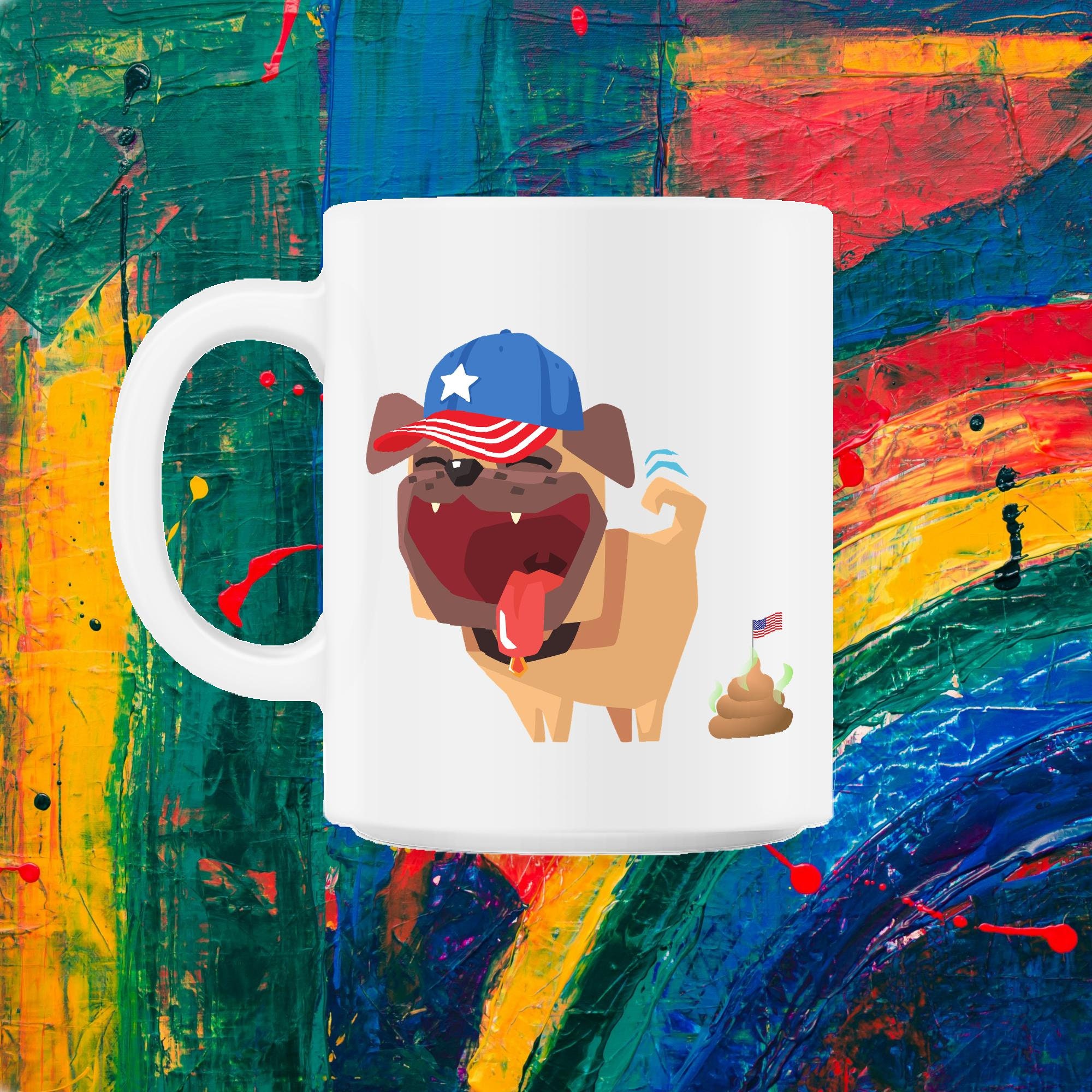 Patriotic American Bulldog Funny Design 11Oz Mug