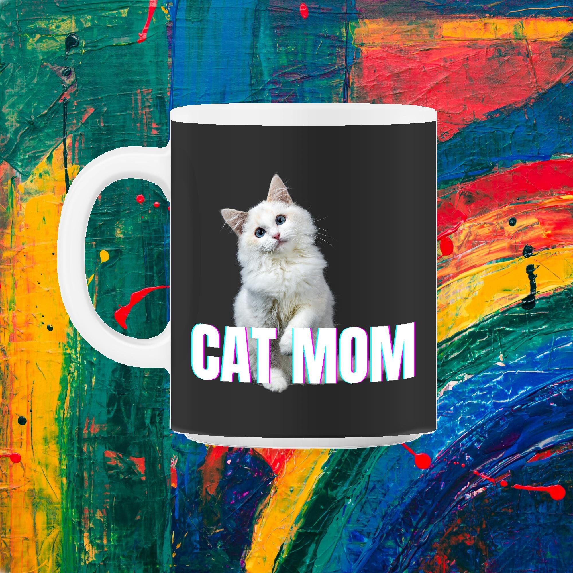 Cat Mom | White Cat Edition Mug de 11 Oz