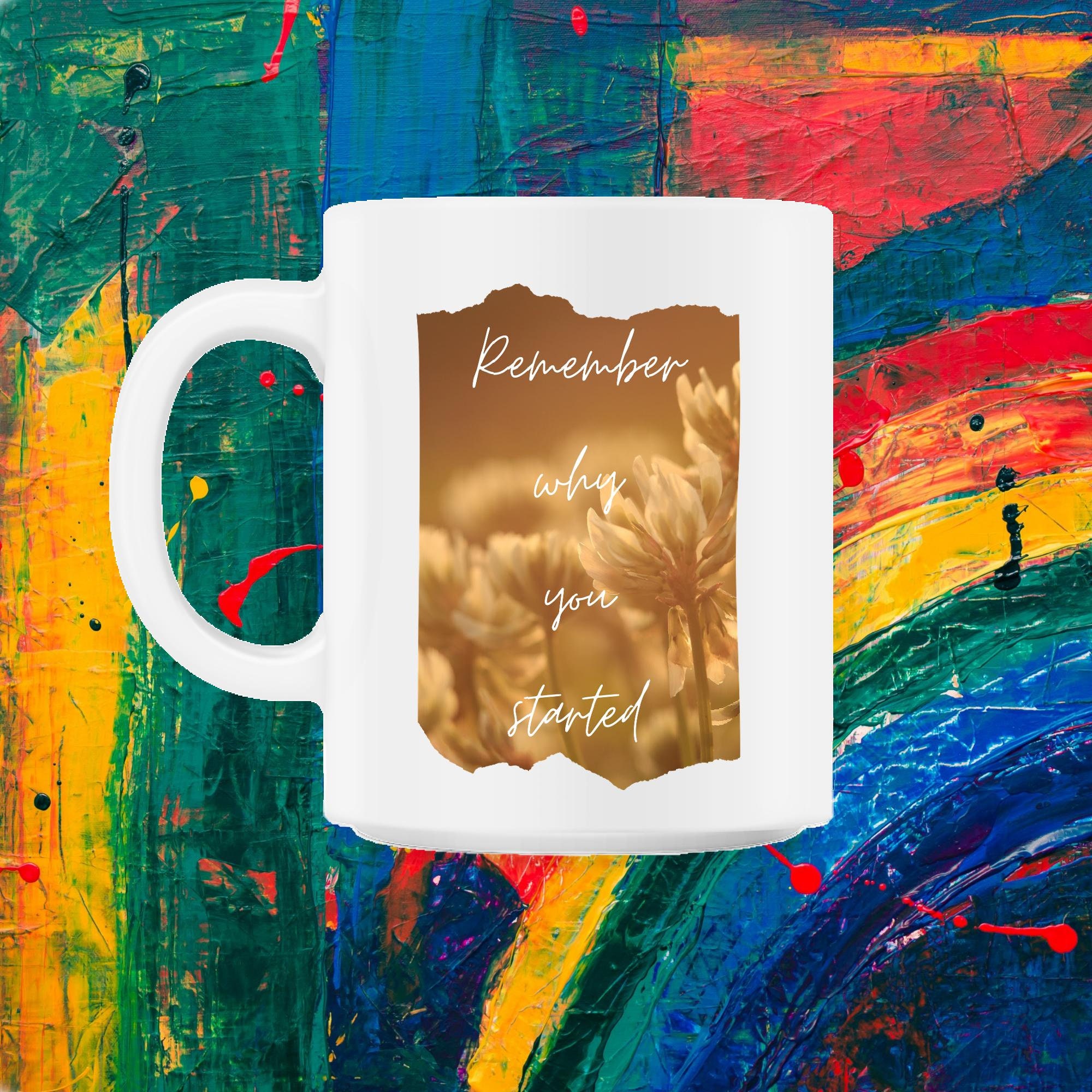 Rappelez-Vous Pourquoi Vous Avez Commencé Un Cadeau Inspirant Motivation 11Oz Mug