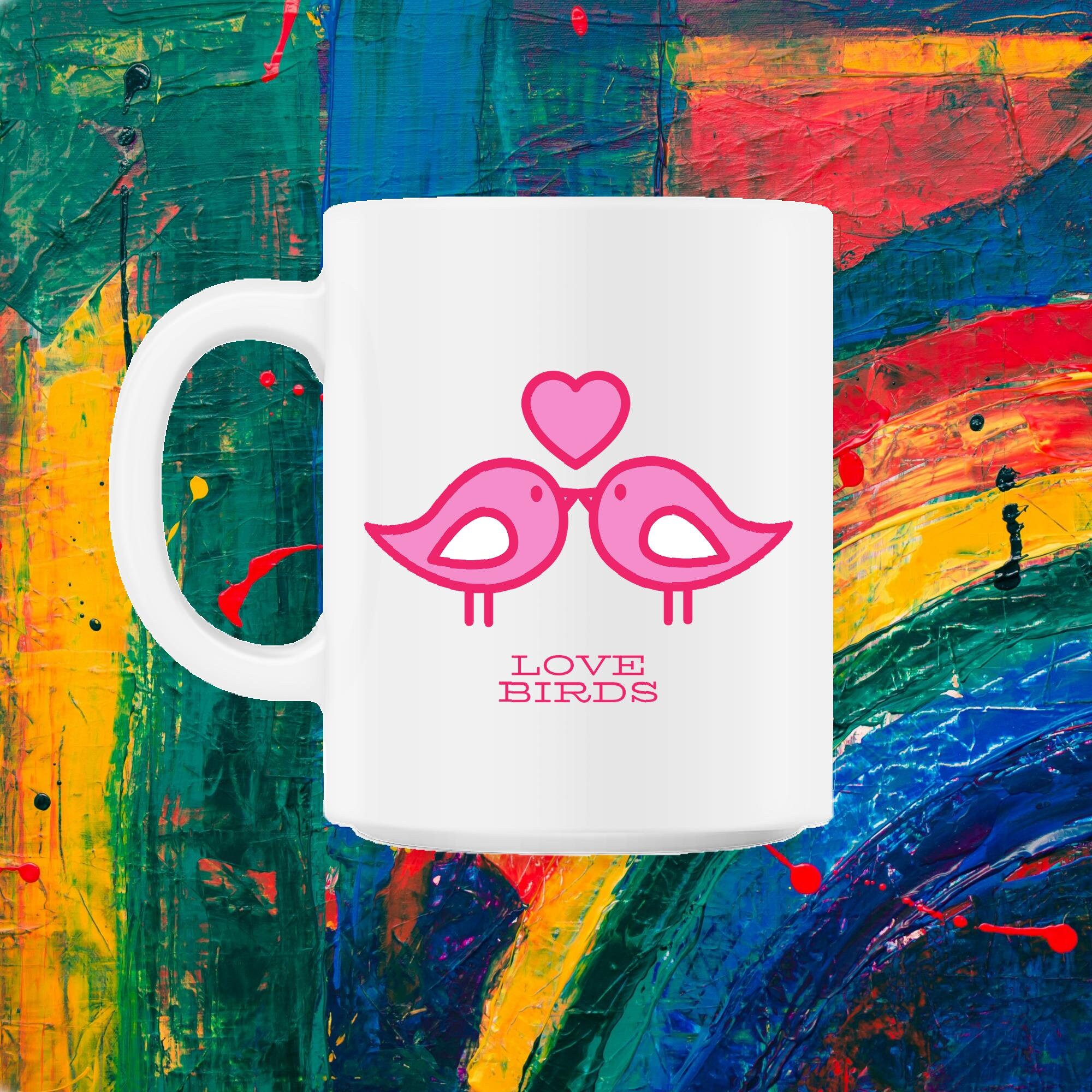 Saint-Valentin Love Birds Tourtereaux 11Oz Mug