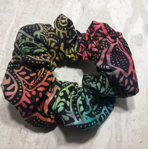 Indonesian Batik Scrunchie Hair Accessories Cute Etsy