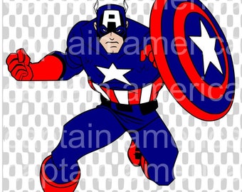 Captain America Svg Etsy