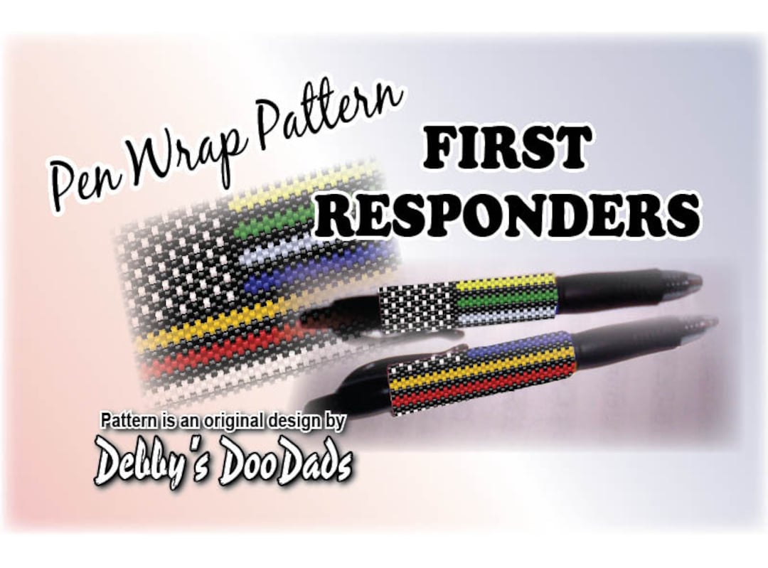 Pen Wrap PATTERN ~ First Responders Flag, Peyote Stitch - Etsy