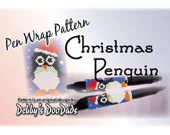 PATRÓN de envoltura de bolígrafo ~ Pingüino de Navidad