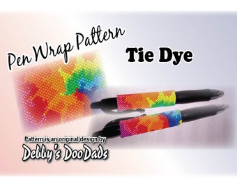 PATRÓN para envolver bolígrafos ~ Tie Dye - Punto peyote