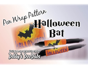 PATRÓN de envoltura de bolígrafo ~ Murciélago de Halloween