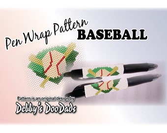 Pen Wrap PATTERN - Baseball Theme