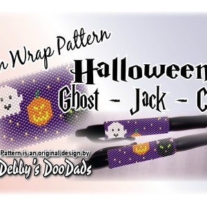 Penwikkel PATROON ~ Halloween Ghost Jack Cat