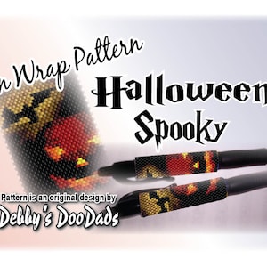 WZÓR Owijki na Długopis ~ Halloween Spooky Jack O Lantern