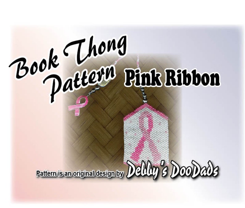 Book Thong PATTERN Pink Ribbon Peyote Stitch Etsy
