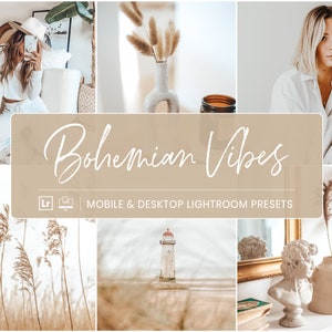 10 Bohemian Lightroom Mobile & Desktop Presets, Natural Presets, Lifestyle Preset, Aesthetic Presets, Minimal Preset, Instagram Filter