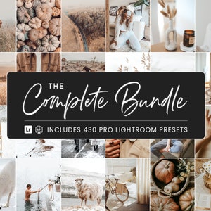 440+ Lightroom Preset Bundle, Premium natürlicher Fotofilter Instagram Blogger, helle luftige Presets für Influencer, Mobile & Desktop Presets