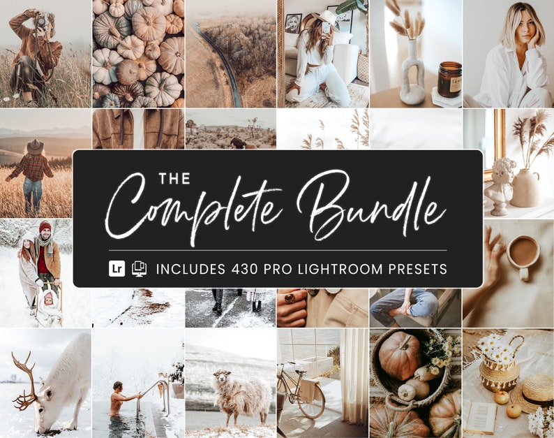 440 Lightroom Preset Bundle, Premium Natural Photo Filter Instagram Bloggers, Bright Airy Presets for Influencers, Mobile & Desktop Presets image 1